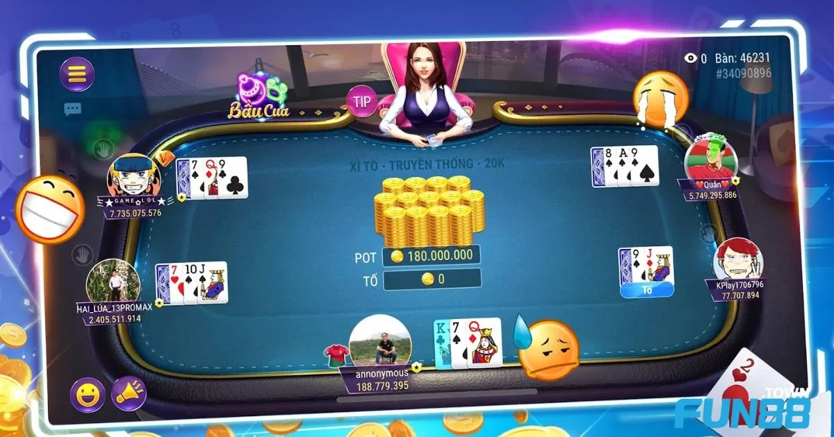 Game bài Xì Tố Fun88 – Cuộc Đọ Tư Duy Hay 4 Đánh Giá Tình Hình Trên Bàn Chơi